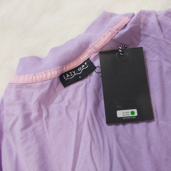 Lazy Oaf Bad Breath Purple T-shirt - Picture 3 of 4